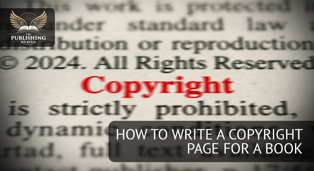 how to write a copyright page for a book